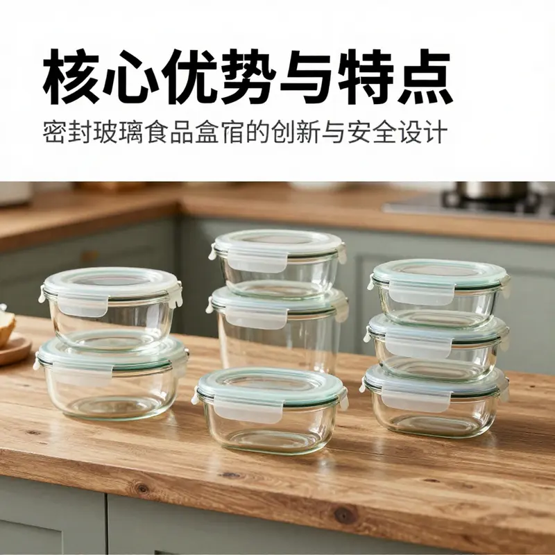 A diverse range of airtight lid glass food containers enhancing kitchen aesthetics.