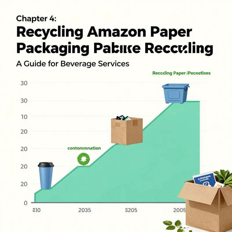 Illustration depicting the steps for recycling Amazon paper packaging materials efficiently.