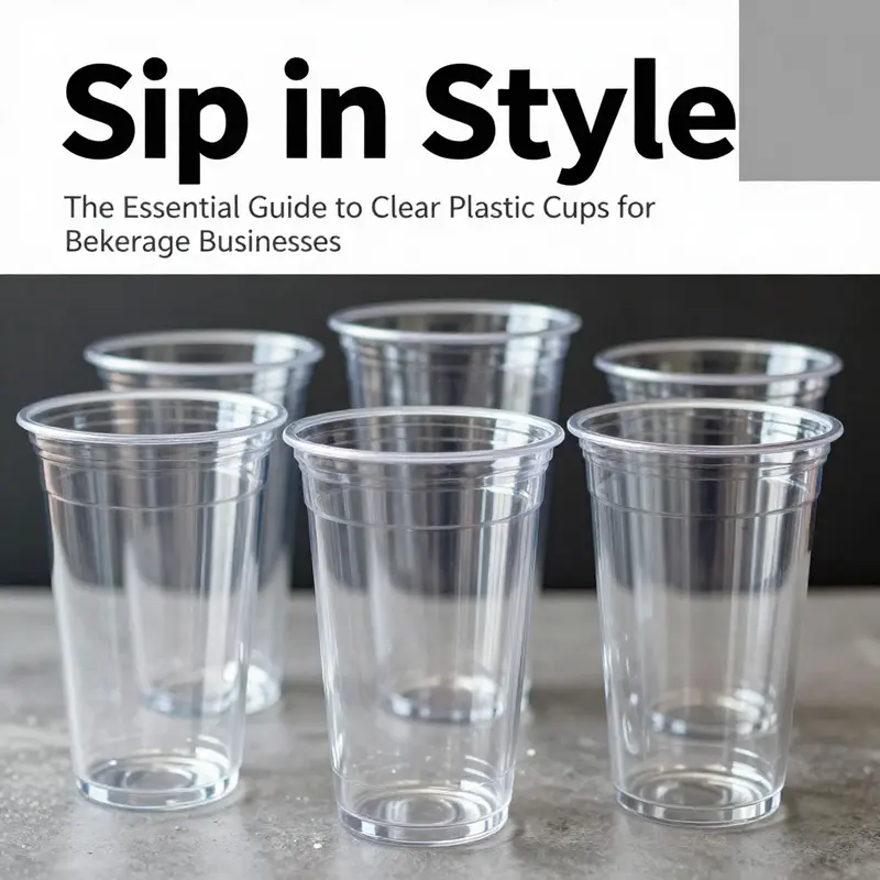 An overview of different sizes and types of clear plastic cups, emphasizing their versatility and durable materials.