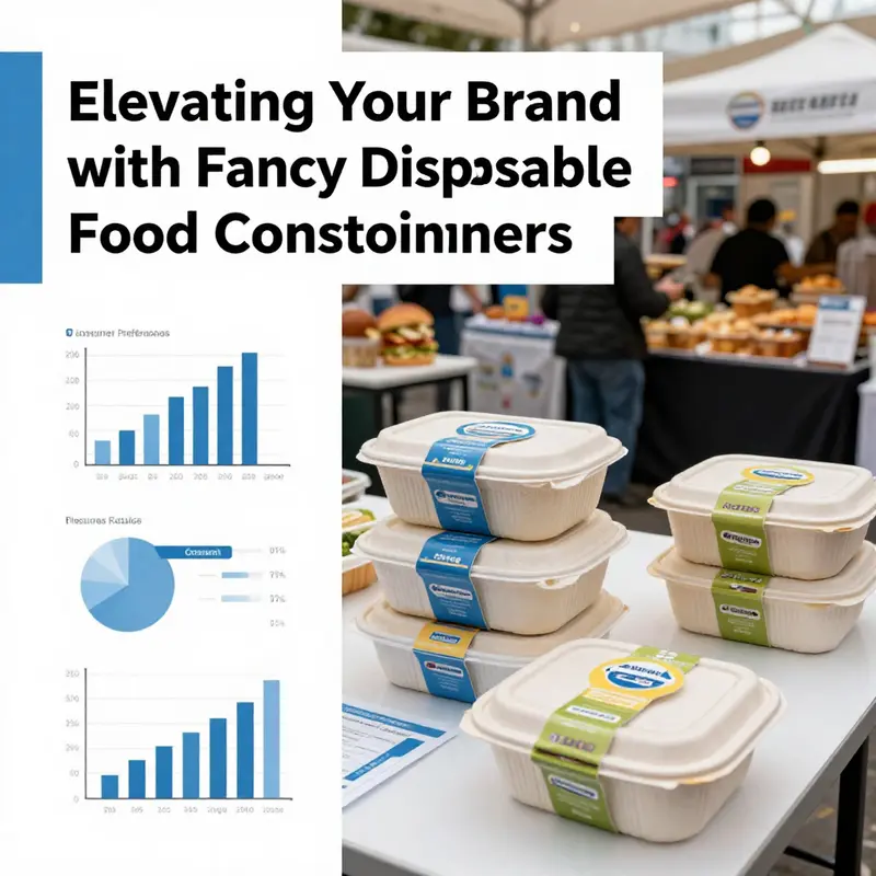 Beautifully arranged fancy disposable food containers that combine sustainability with stylish design.