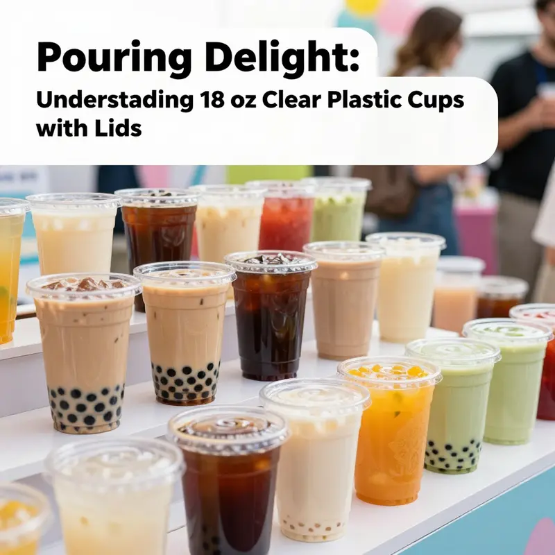 Colorful drinks served in 18 oz clear plastic cups at an event.