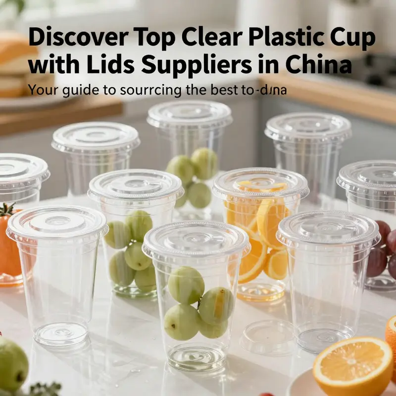 An aesthetically arranged showcase of clear plastic cups with lids, highlighting versatility for various applications.