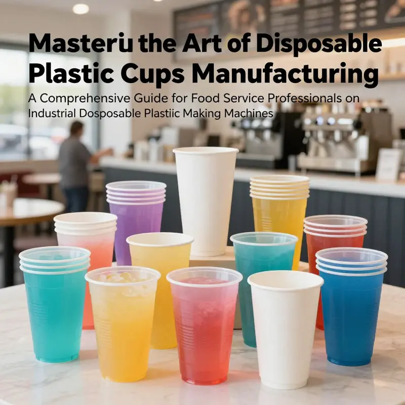 An assortment of disposable plastic cups in a café, highlighting their appeal and usage.