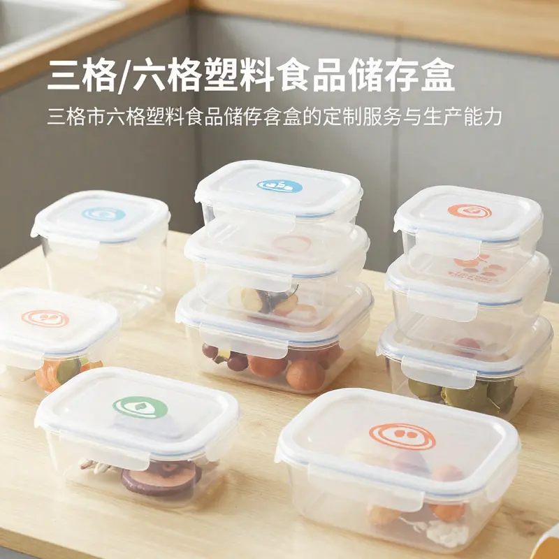 A durable 6L transparent plastic food storage container demonstrates its effectiveness in a bustling kitchen environment.