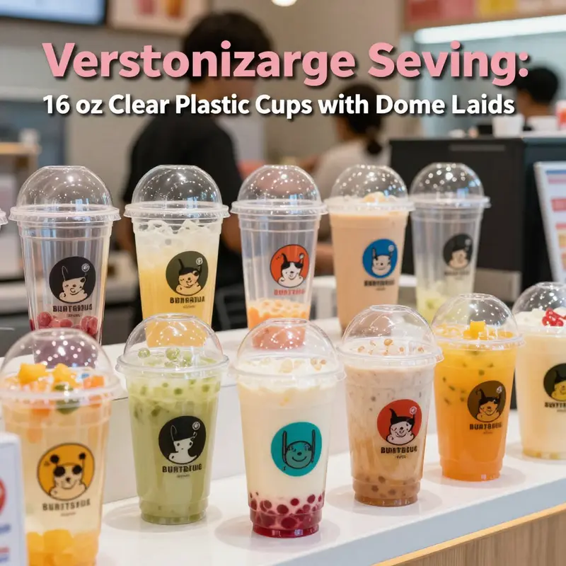 Showcasing the diverse customization options available for 16 oz clear plastic cups.