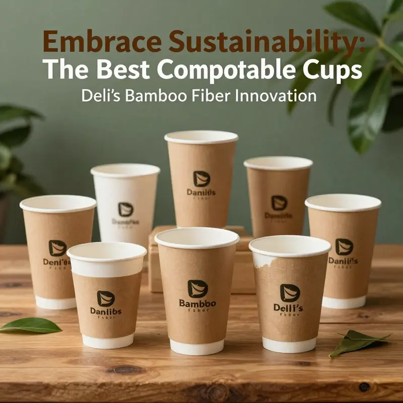Deli’s bamboo fiber cups exemplify eco-friendly design and functionality.