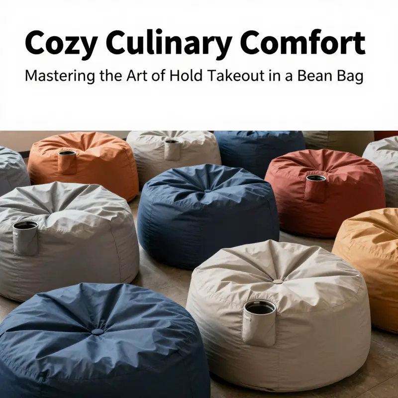 The perfect position for holding a takeout box while lounging in a bean bag.