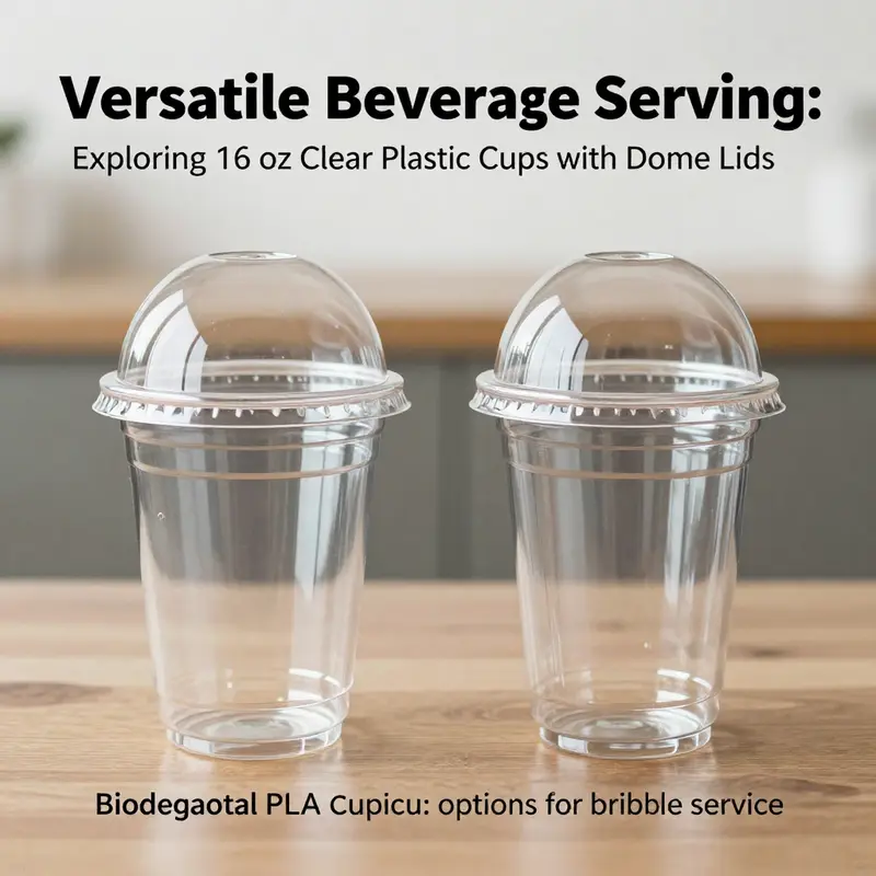 Showcasing the diverse customization options available for 16 oz clear plastic cups.