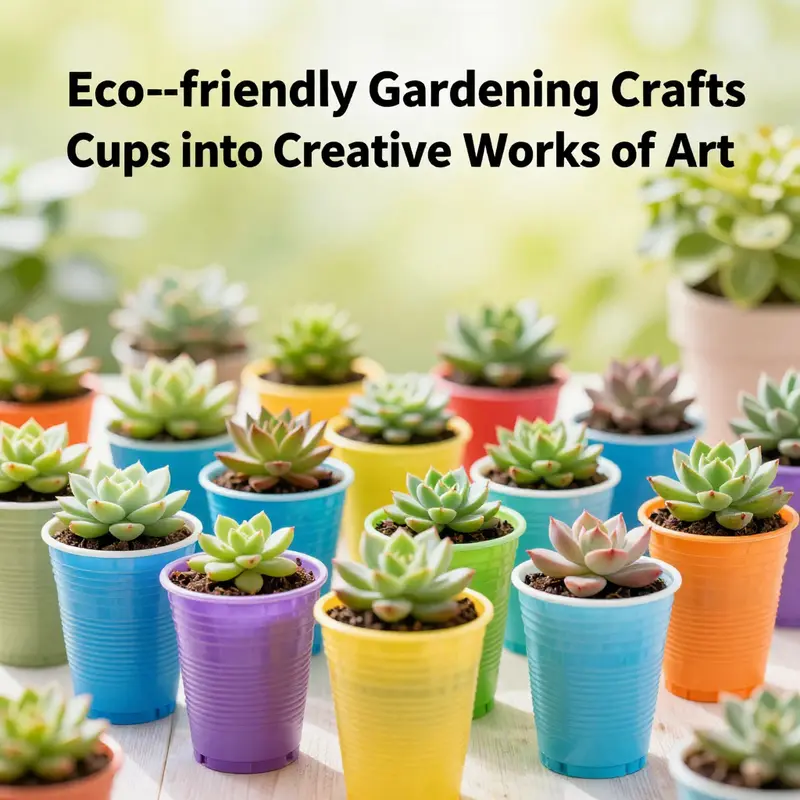 Mini planters created from disposable cups, showcasing the potential of eco-friendly gardening.