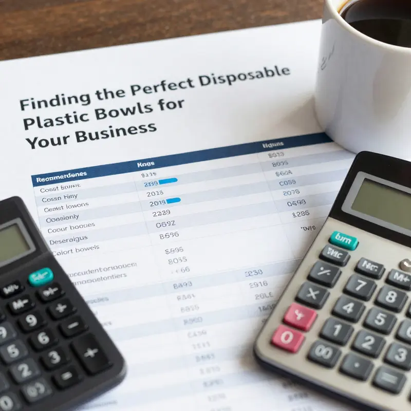 Warehouse filled with assorted disposable plastic bowls ready for distribution.