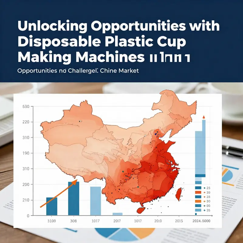 A vibrant manufacturing scene depicting the effectiveness and scale of disposable plastic cup production.