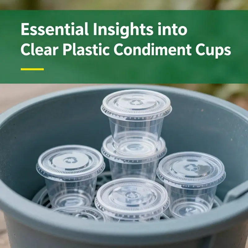 Chefs utilizing clear plastic condiment cups for efficient food preparation and serving.