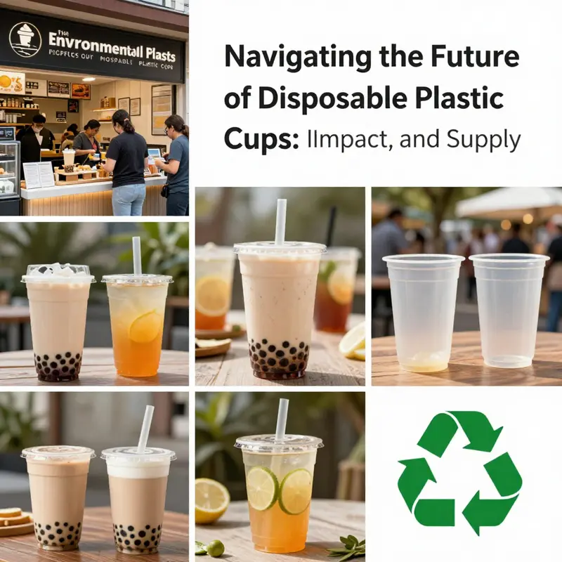 The environmental implications of disposable plastic cups across different serving contexts.
