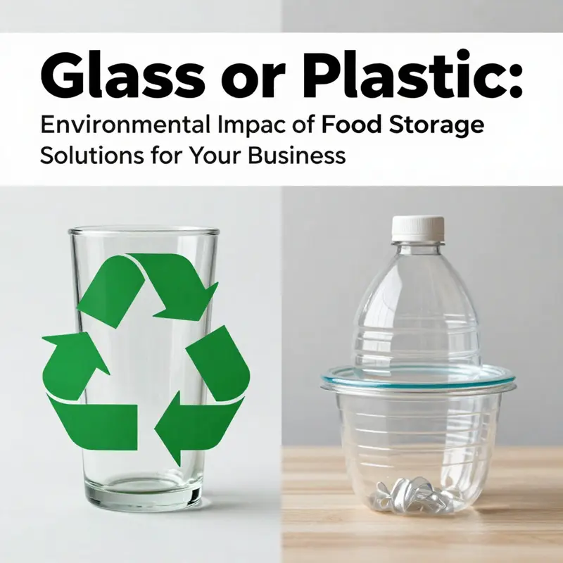 Contrasting glass and plastic food storage containers, highlighting their safety features.