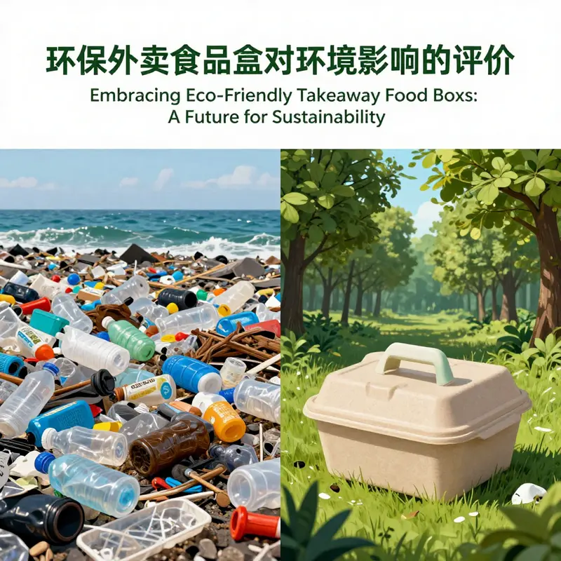 Various eco-friendly materials used in takeaway food boxes highlight their durability and sustainable attributes.