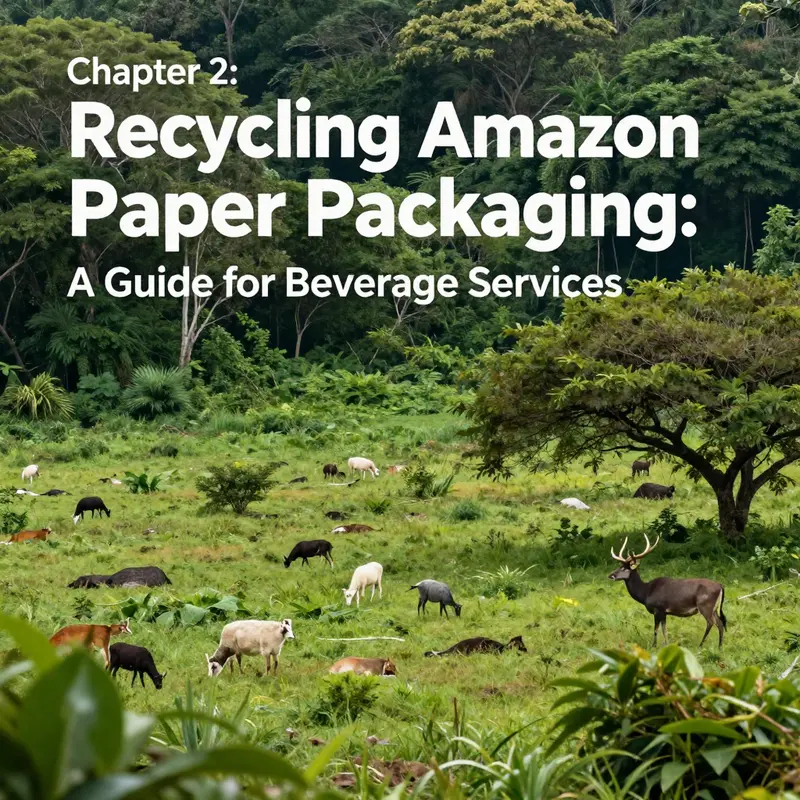Illustration depicting the steps for recycling Amazon paper packaging materials efficiently.