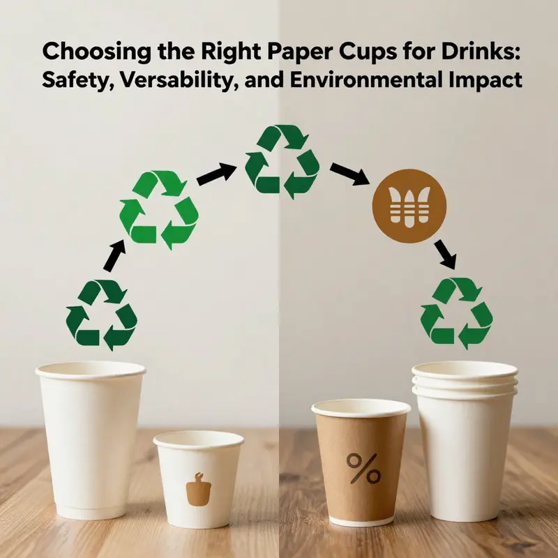An infographic illustrating the composition differences between cold and hot drink cups.