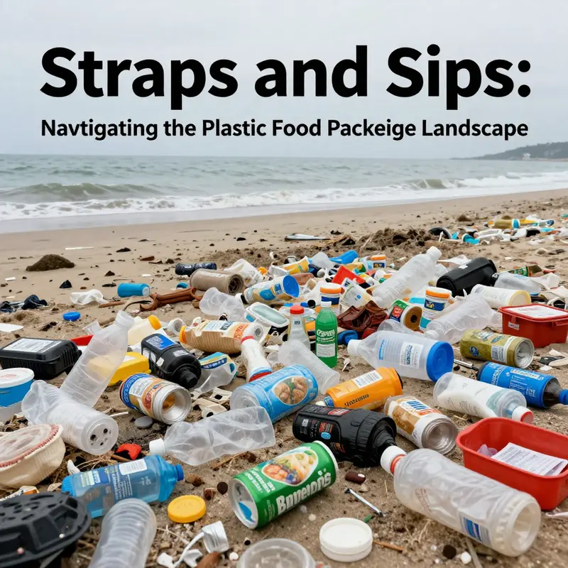 Plastic pollution on a beach underscores the urgent environmental issues stemming from food packaging waste.
