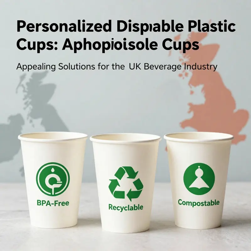 A showcase of suppliers offering a variety of personalised disposable plastic cups tailored for UK businesses.