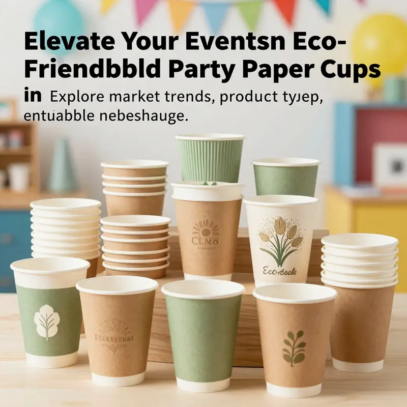 A colorful display of eco-friendly disposable party paper cups suitable for various events.