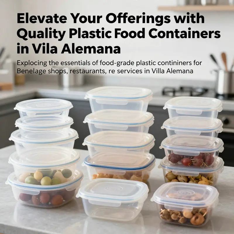 A well-organized display of assorted plastic food containers designed for professional use in catering and food service.