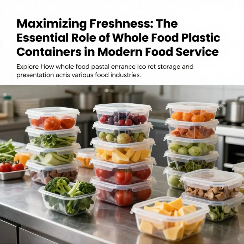 A busy kitchen illustrating the use of whole food plastic containers for food storage and preparation.