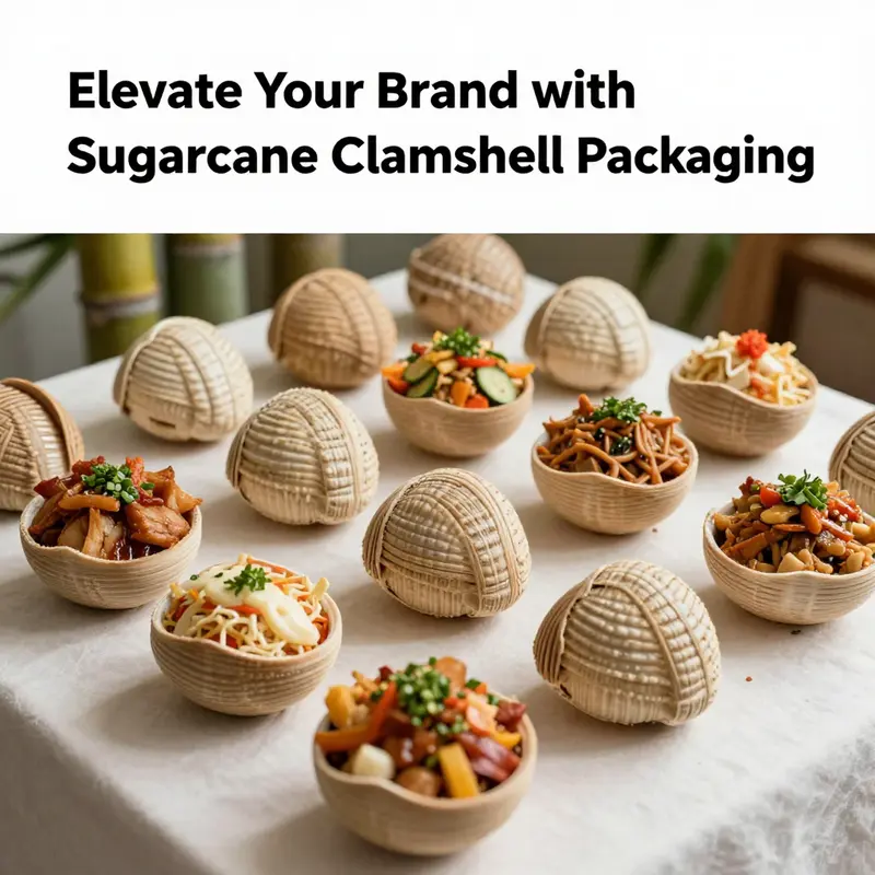 The sustainable sugarcane clamshells embody eco-friendly packaging solutions.