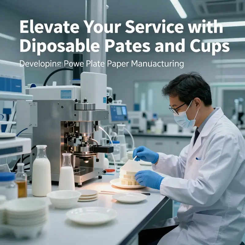 High-speed manufacturing machines designed for producing disposable paper cups and plates in an industrial setting.