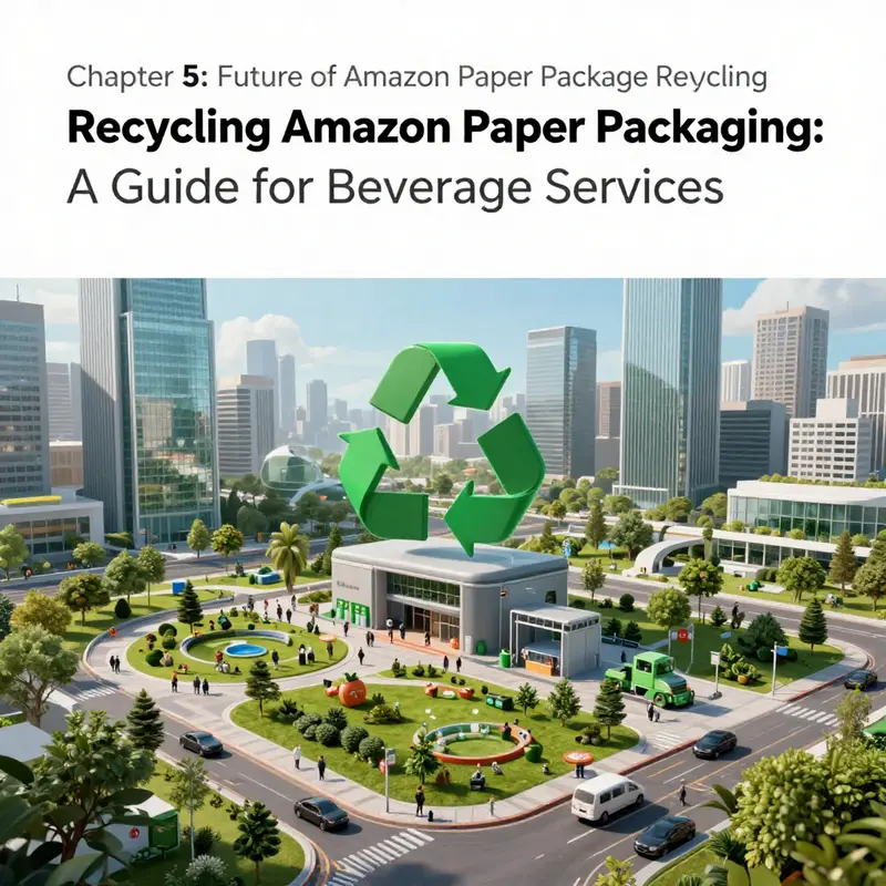 Illustration depicting the steps for recycling Amazon paper packaging materials efficiently.