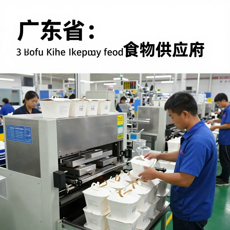 A glimpse into the manufacturing process of 3 division takeaway food boxes in Guangdong Province.