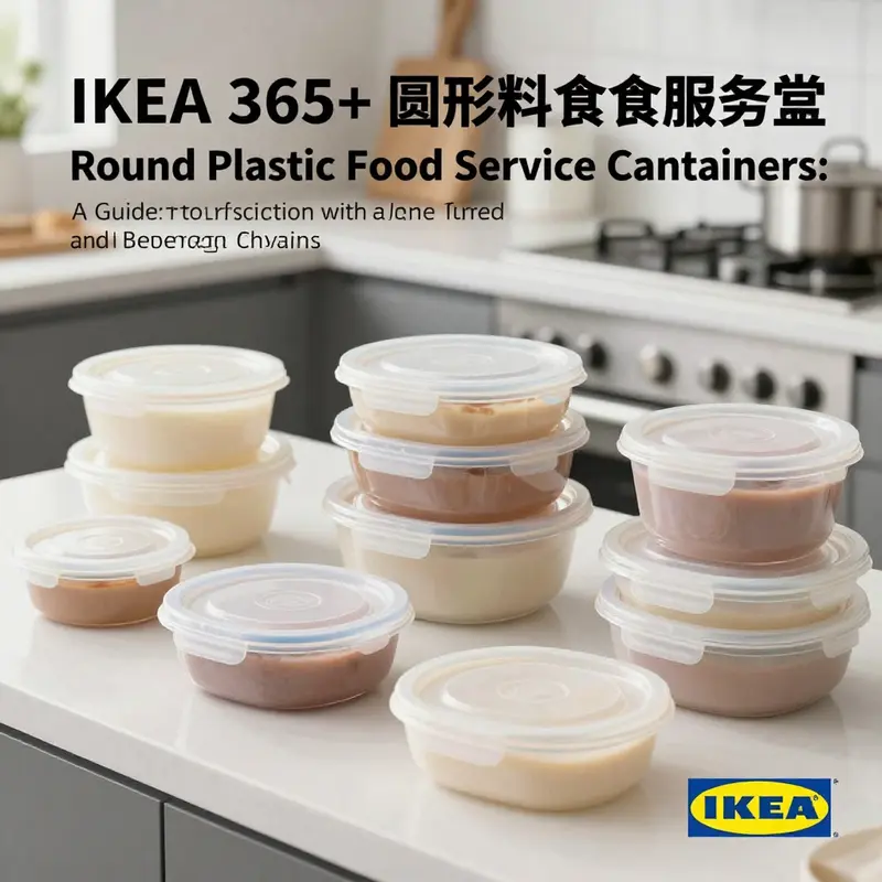 Versatile IKEA 365+ round plastic food service containers demonstrated in a kitchen setting.