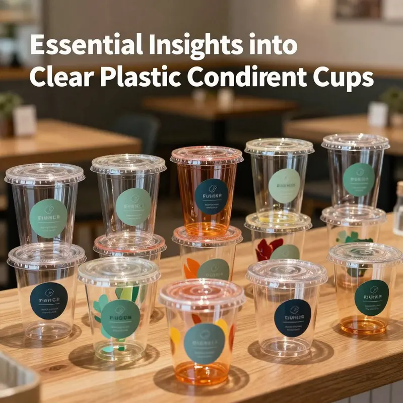 Chefs utilizing clear plastic condiment cups for efficient food preparation and serving.
