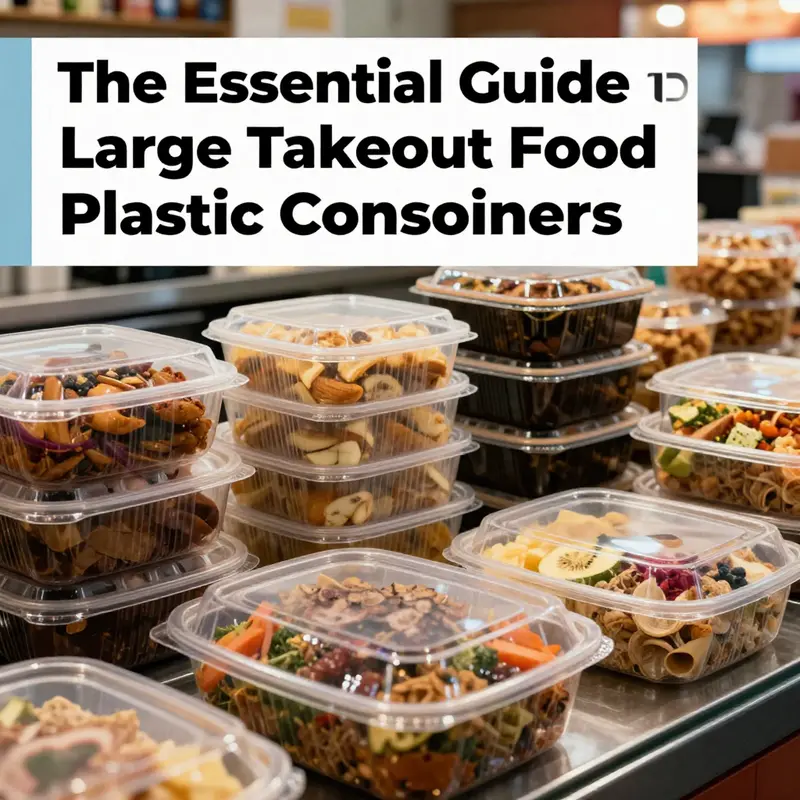 An array of large plastic takeout containers filled with delicious meals, emphasizing their practicality and design.