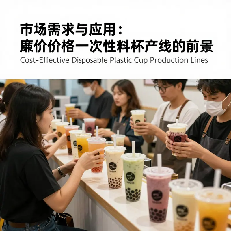 An automated plastic cup production line designed for cost-effective production.