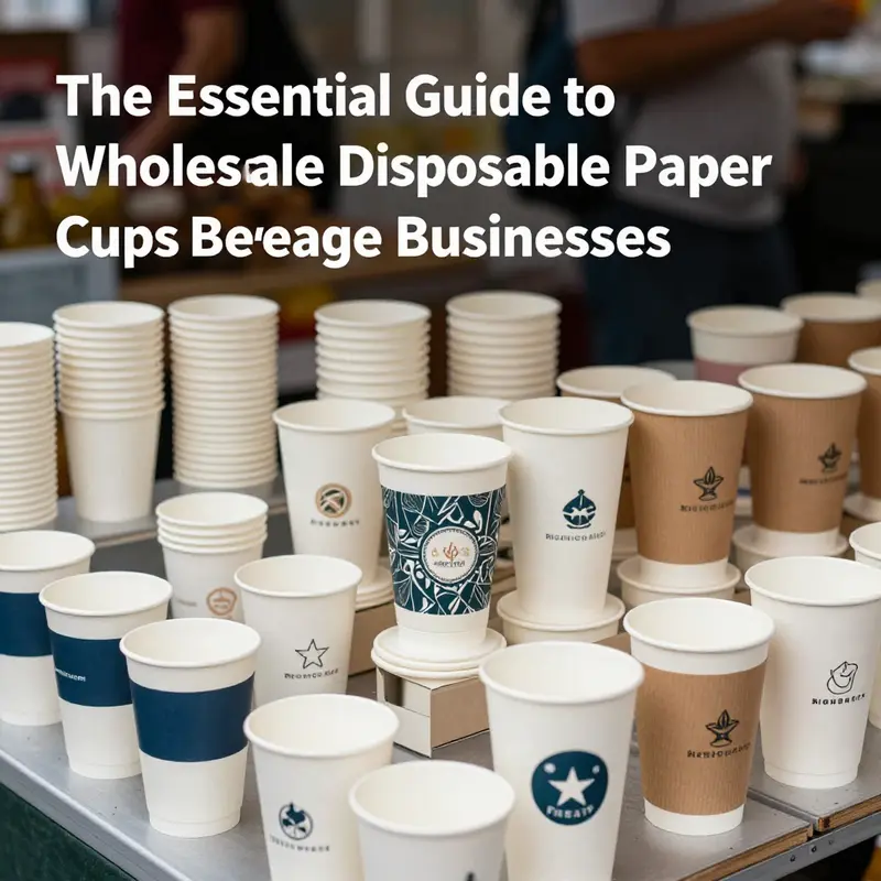 A diverse collection of disposable paper cups perfect for different beverage services.