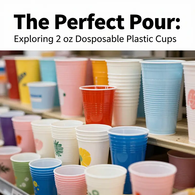 Contrasting images of waste streams showcasing the environmental impact of 2 oz disposable plastic cups.
