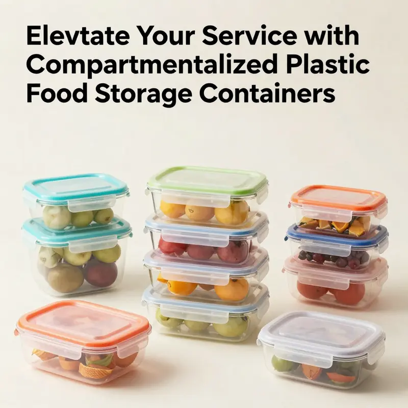 Compartmentalized containers make meal prep effortless by organizing diverse ingredients.