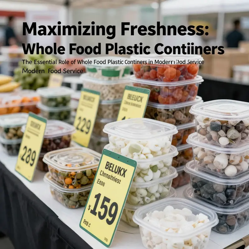 An array of whole food plastic containers demonstrating their versatility and food safety specifications.