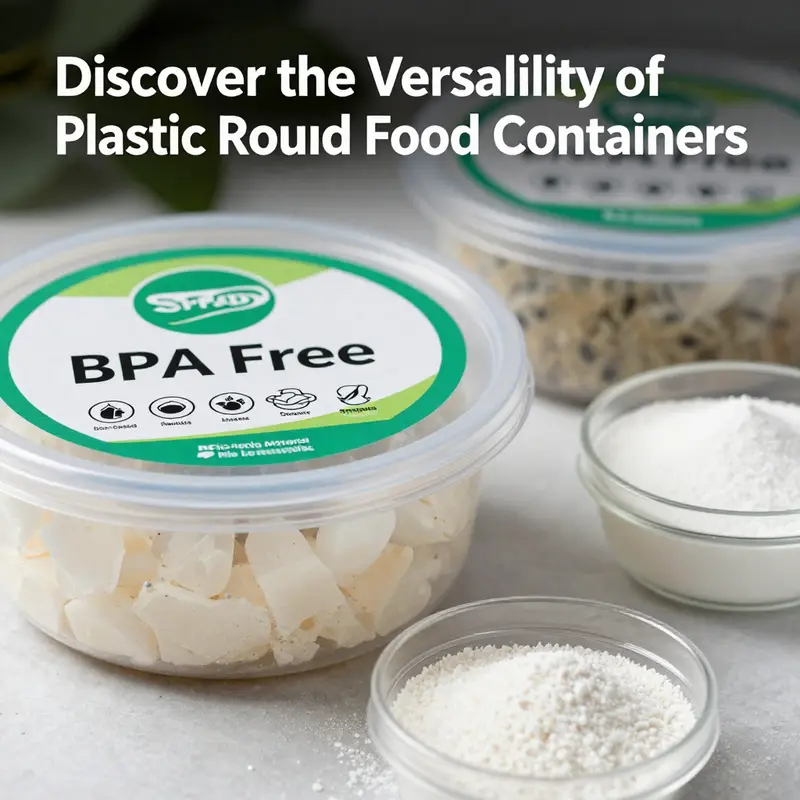 A range of plastic round food containers showcasing different applications in food service.