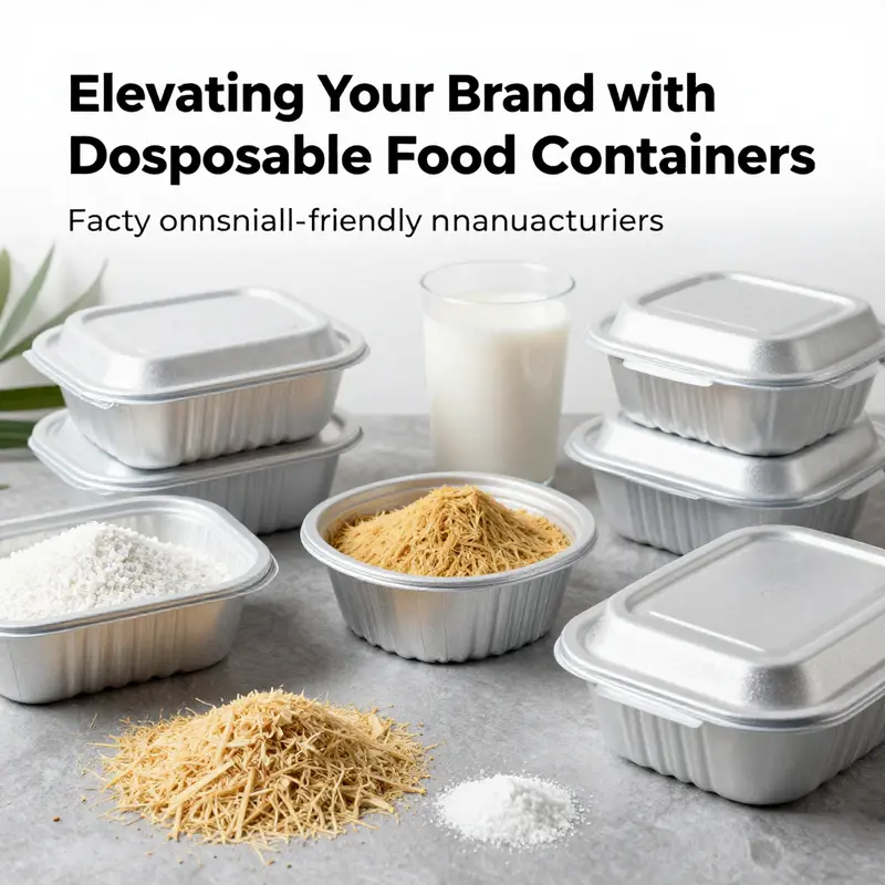 Beautifully arranged fancy disposable food containers that combine sustainability with stylish design.