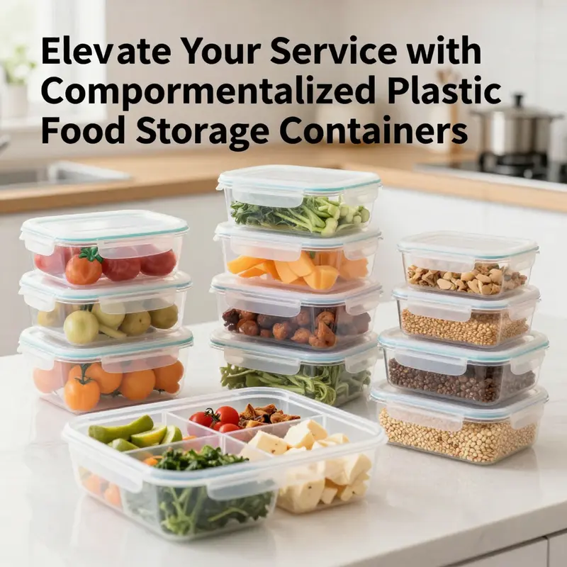 Compartmentalized containers make meal prep effortless by organizing diverse ingredients.
