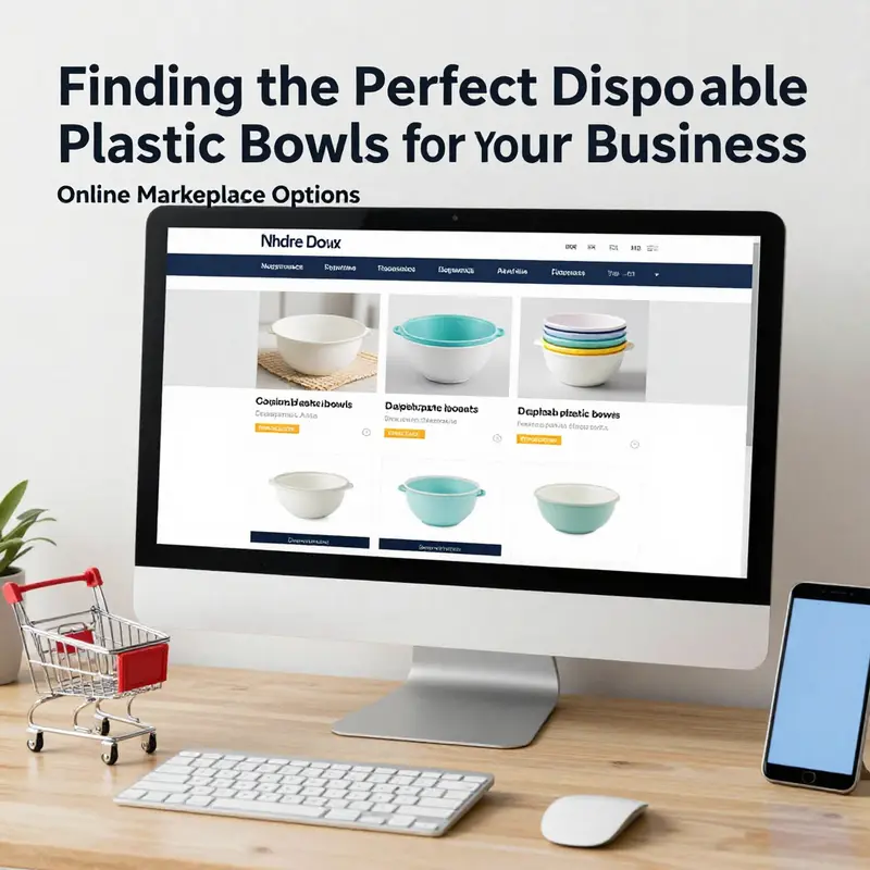 Warehouse filled with assorted disposable plastic bowls ready for distribution.