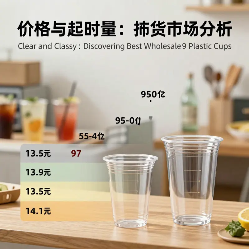 Different materials for 9-ounce clear plastic cups, highlighting options including PET, PP, and biodegradable variants.