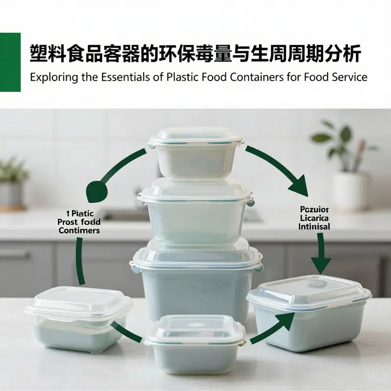 A variety of plastic food containers with safety labels, illustrating the importance of material identification.