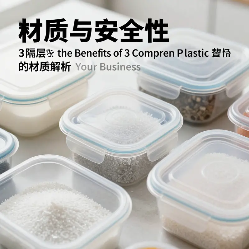 A vibrant arrangement of food in 3 compartment plastic containers, highlighting their multifunctionality.