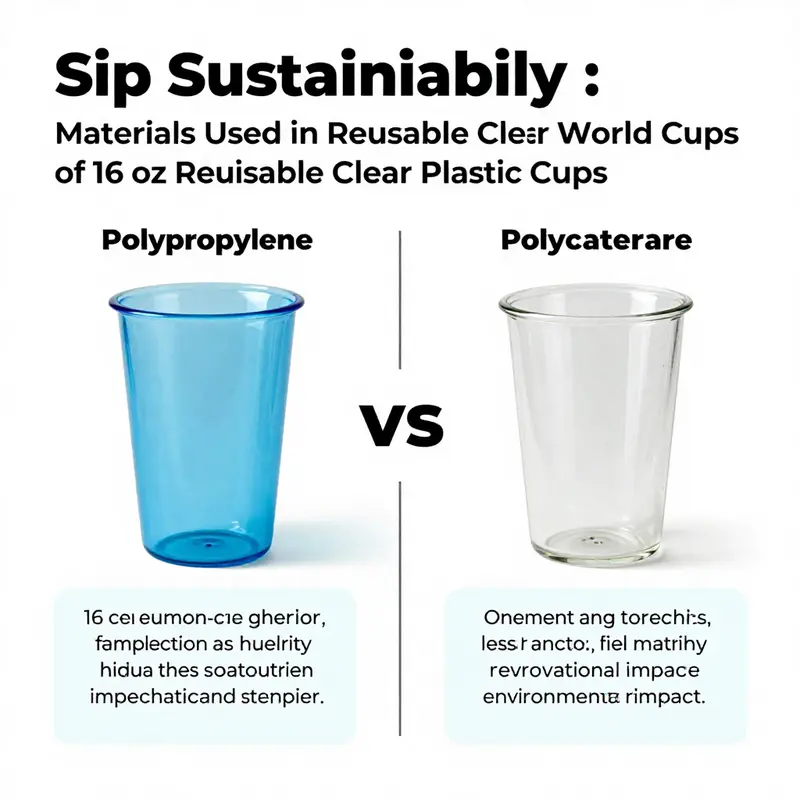 Comparison of polypropylene and polycarbonate used in reusable clear plastic cups.