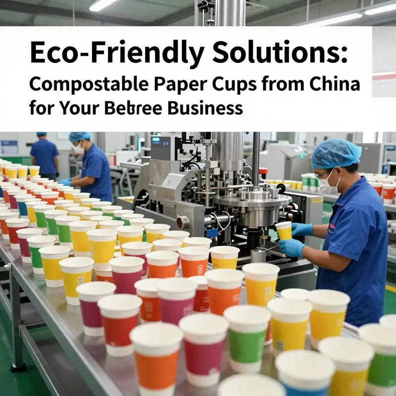 An efficient factory setup dedicated to producing eco-friendly compostable paper cups.