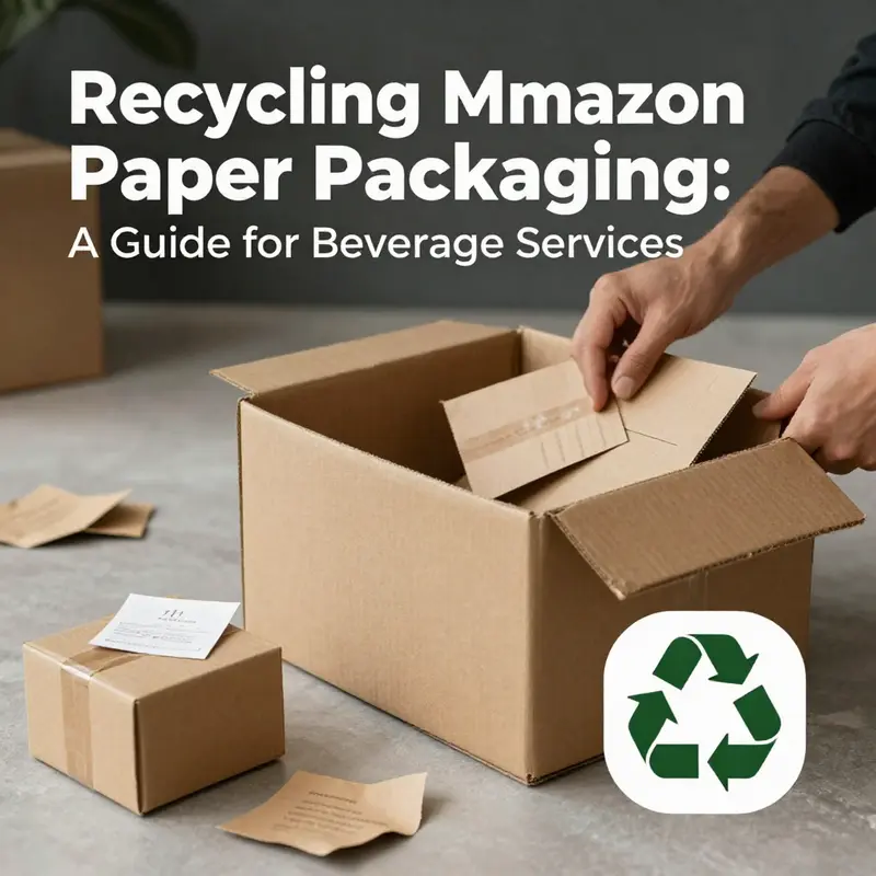 Illustration depicting the steps for recycling Amazon paper packaging materials efficiently.