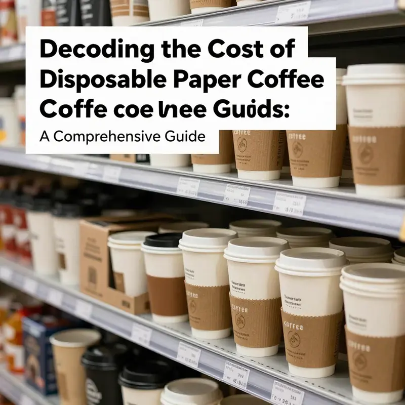 An infographic detailing bulk pricing for disposable paper coffee cups, indicating cost variations across different quantity thresholds.