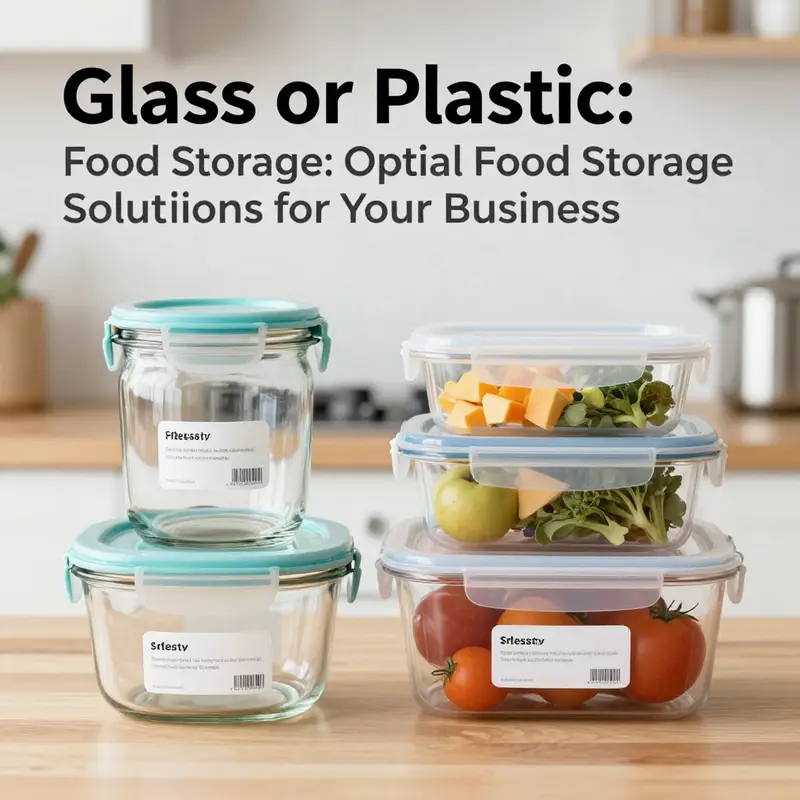 Contrasting glass and plastic food storage containers, highlighting their safety features.